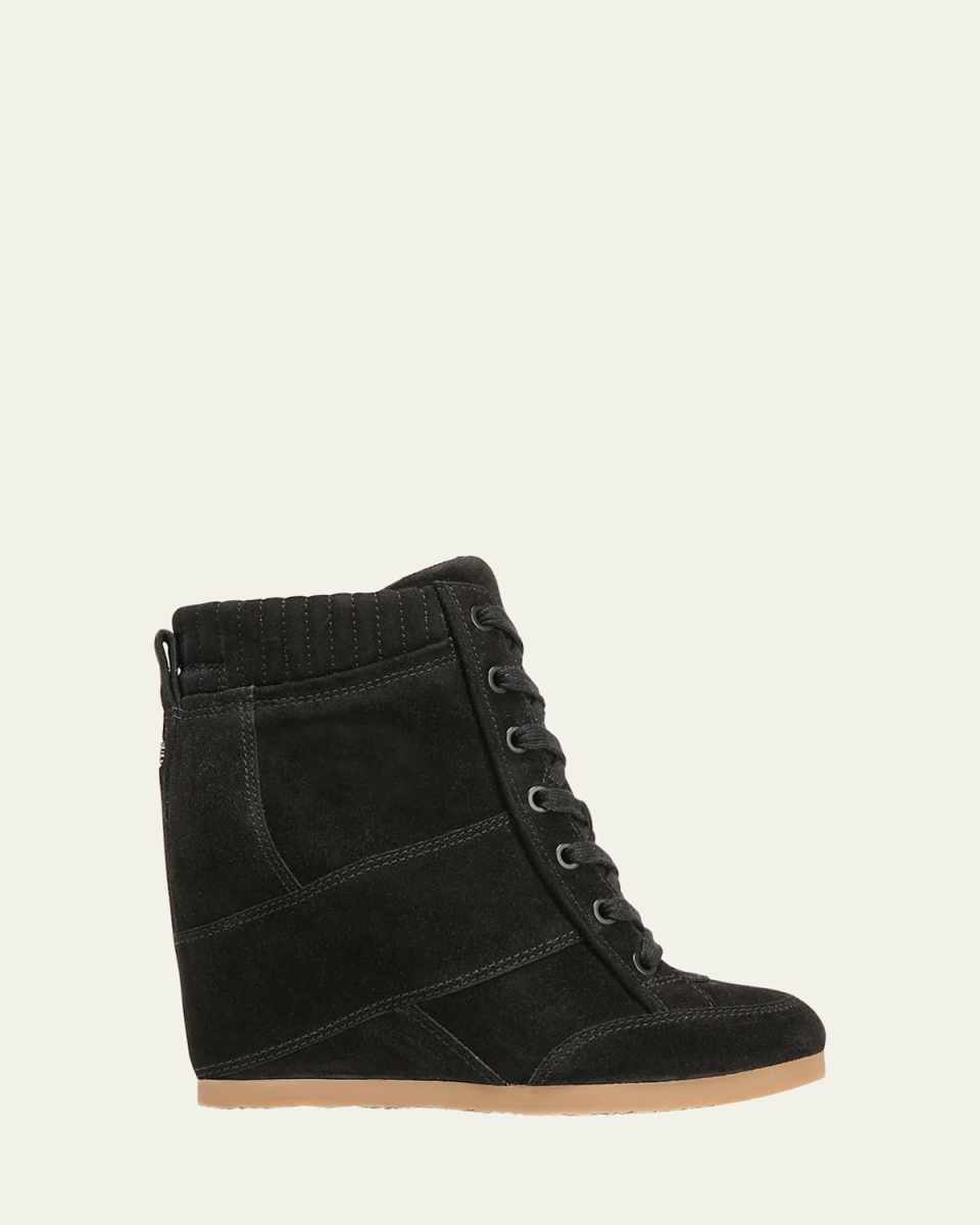Elissa Suede Wedge Sneakers